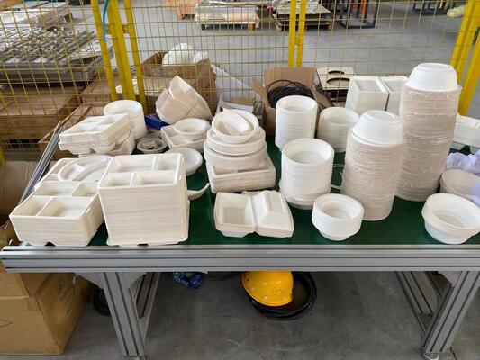 Biodegradable оборудование Tableware прессформы пульпы 300Kg/H давление 40 тонн